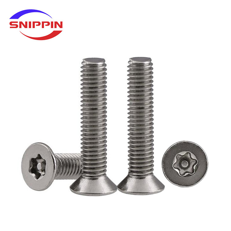 GB2673 304 Stainless Steel Flat Countersunk Head Torx Screw With Pin Anti Theft Security Bolt M2 M2.5 M3 M4 M5 M6 M8 M10 M12