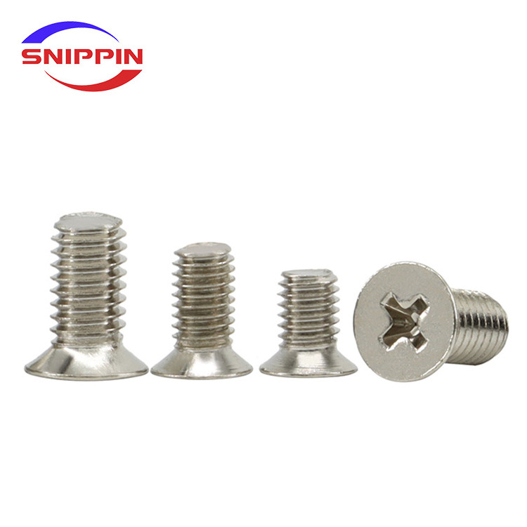 M1.8M2.1M3.1M4.1M5.1M6.1 Nonstandard Metric Thread Anti Slip Small Head Cross Recessed Phillips Flat Countersunk Head Bolt Screw