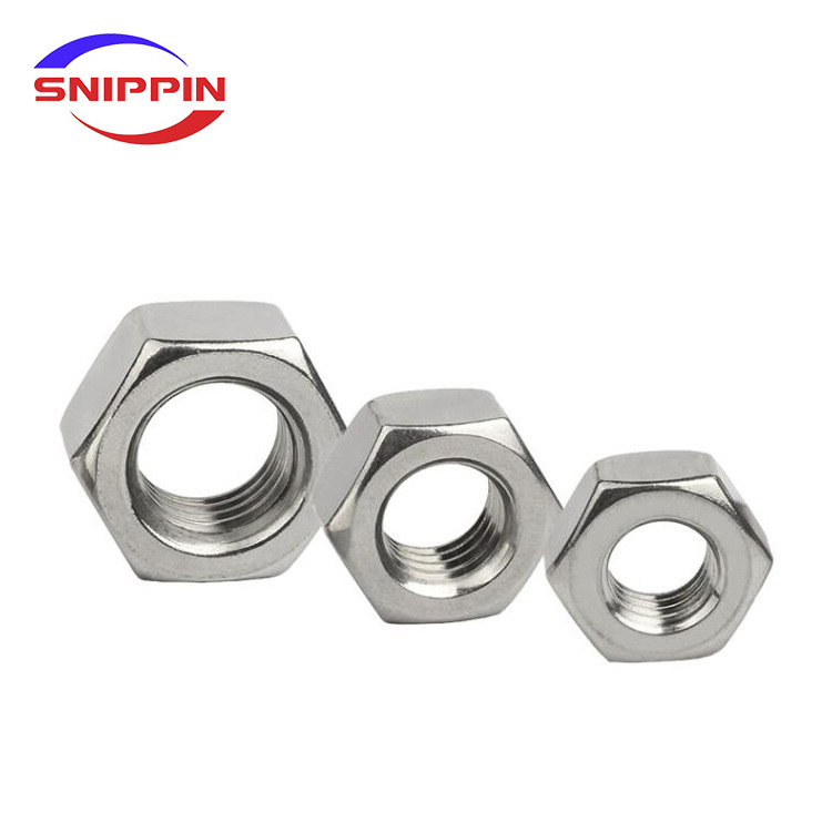 304 18-8 Stainless Steel DIN934 Left Thread Hex Nuts Hex Hexagon Nut Metric Nuts M5 M6 M8 M10 M12 M16 M18 M20 Left Hand Thread