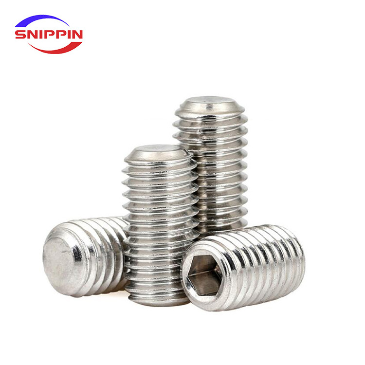 M3 M4 M5 M6 M8 M10 M12 M14 M16 DIN913 A4-70 316 Stainless Steel Allen Head Hex Hexagon Socket Flat Point End Grub Bolt Set Screw