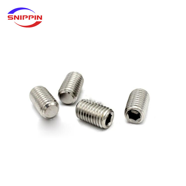 M3 M4 M5 M6 M8 M10 M12 M14 M16 DIN913 A4-70 316 Stainless Steel Allen Head Hex Hexagon Socket Flat Point End Grub Bolt Set Screw