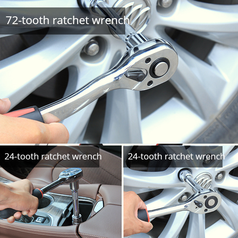 Auto repair quick ratchet wrench socket wrench 24 teeth 72 teeth tire removal quick falling wrench