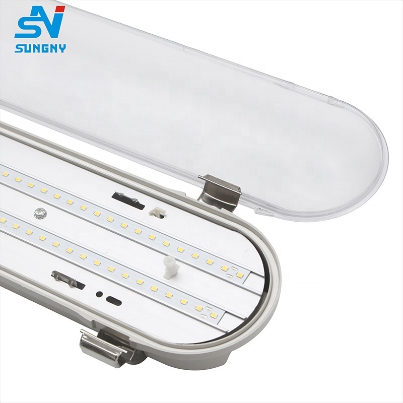 Waterproof Led Tube Linear Fixture Triproof Industrial Tri-proof Fixture 60w LED Vapor Tight Lights with Motion Sensor