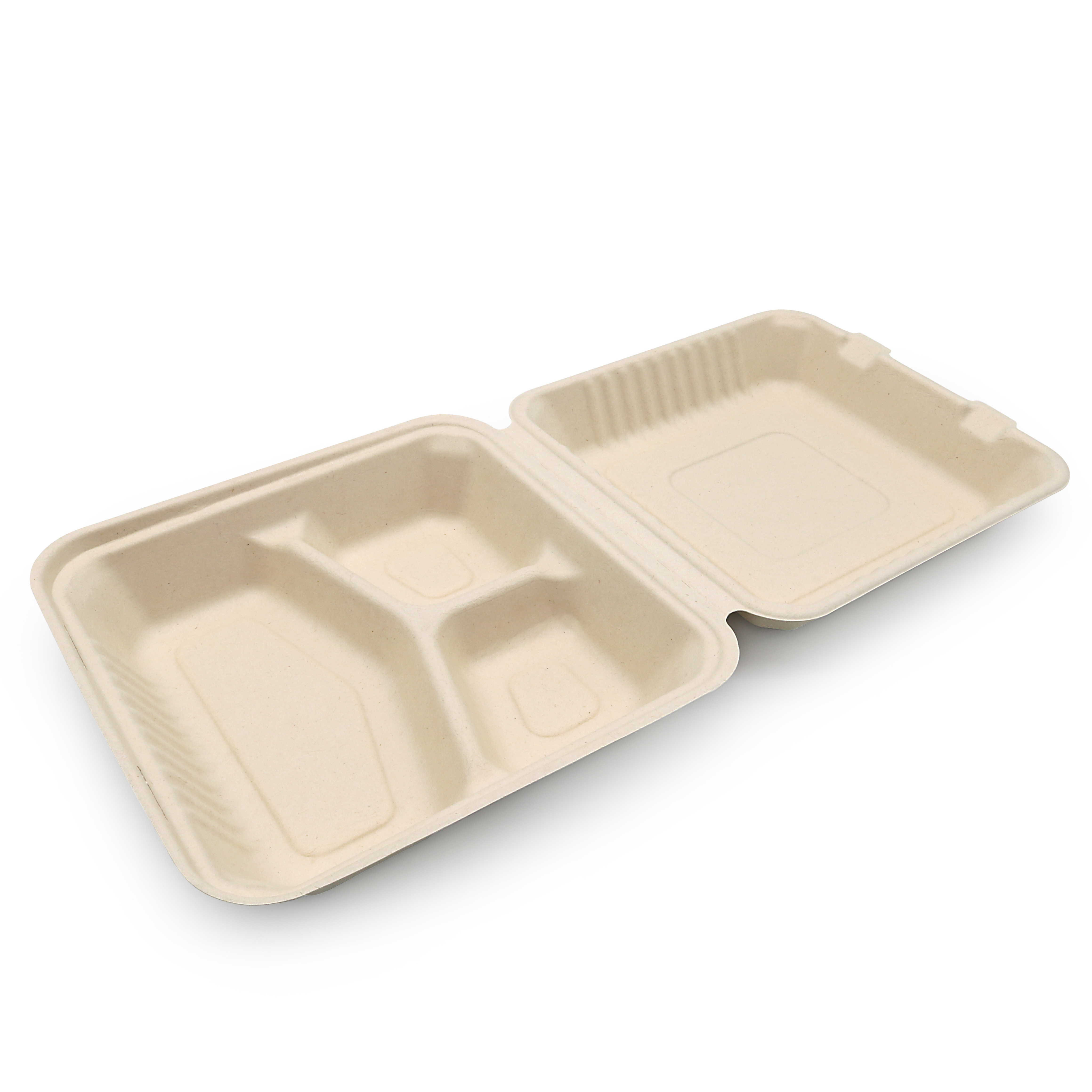 Eco Friendly Biodegradable Food Packing Container Pulp Burger Box Clamshell tableware set bagasse takeaway box