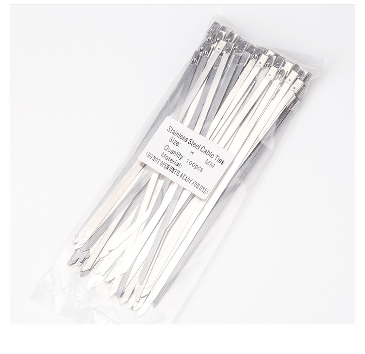 Thin flexible  Ball-Lock high quality Stainless steel zip ties