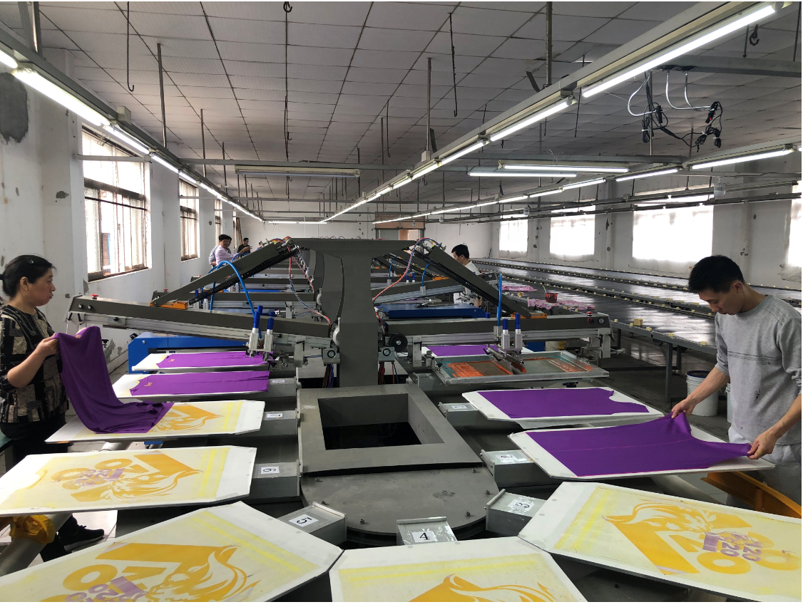 auto oval screen printer 8 color 22 station digital tshirt textile printing machine