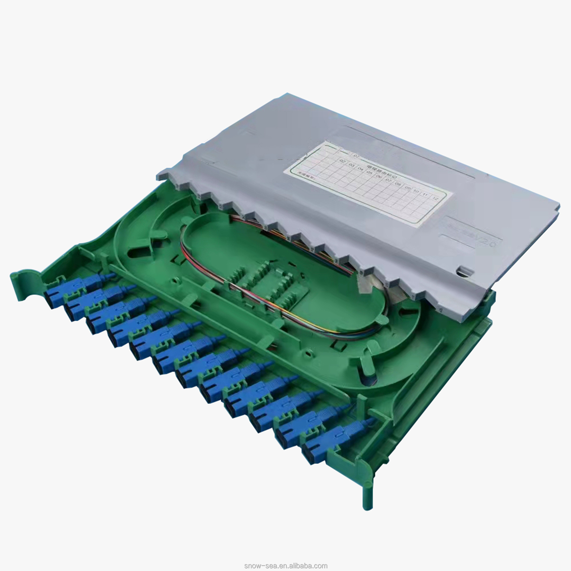 12 Port Fiber Optic Splice Tray with Pigtail and Adapter