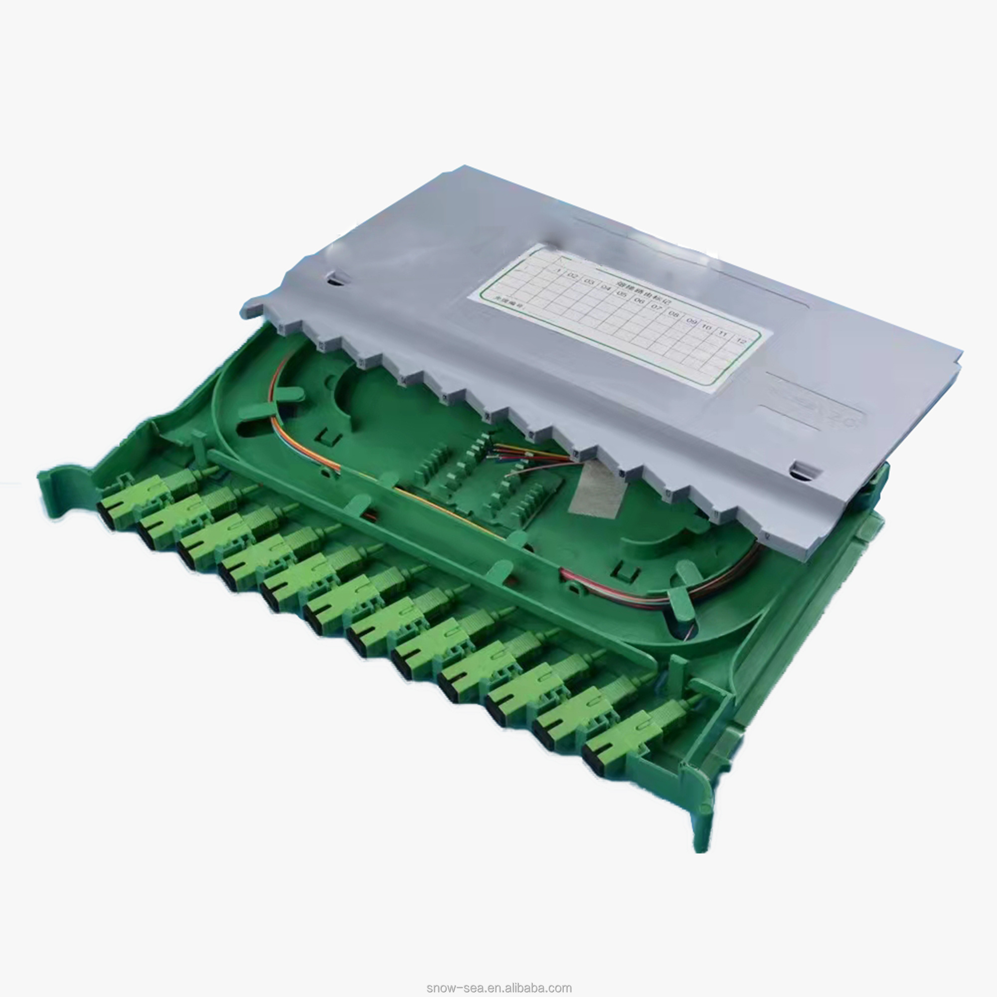 12 Port Fiber Optic Splice Tray with Pigtail and Adapter