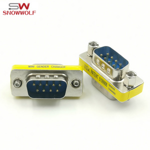 Industry Standard Mini Gender Changer 9pin D-sub connector DB9 male connector