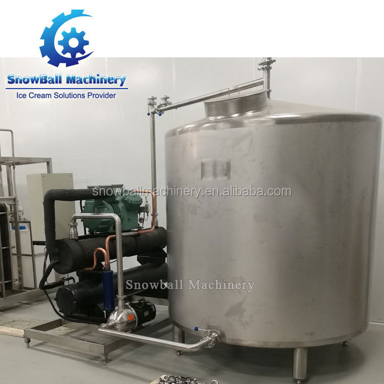 Ice cream dairy frozen food plant production line stainless steel preparation vat equipment aging tank machine