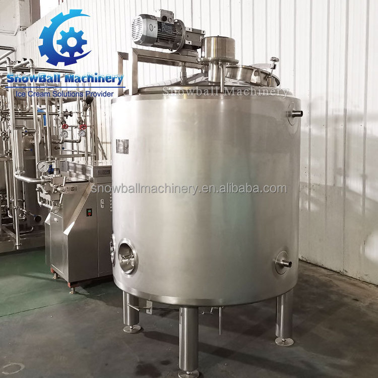 Ice cream dairy frozen food plant production line stainless steel preparation vat equipment aging tank machine