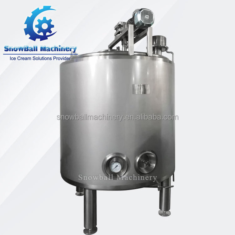 Ice cream dairy frozen food plant production line stainless steel preparation vat equipment aging tank machine