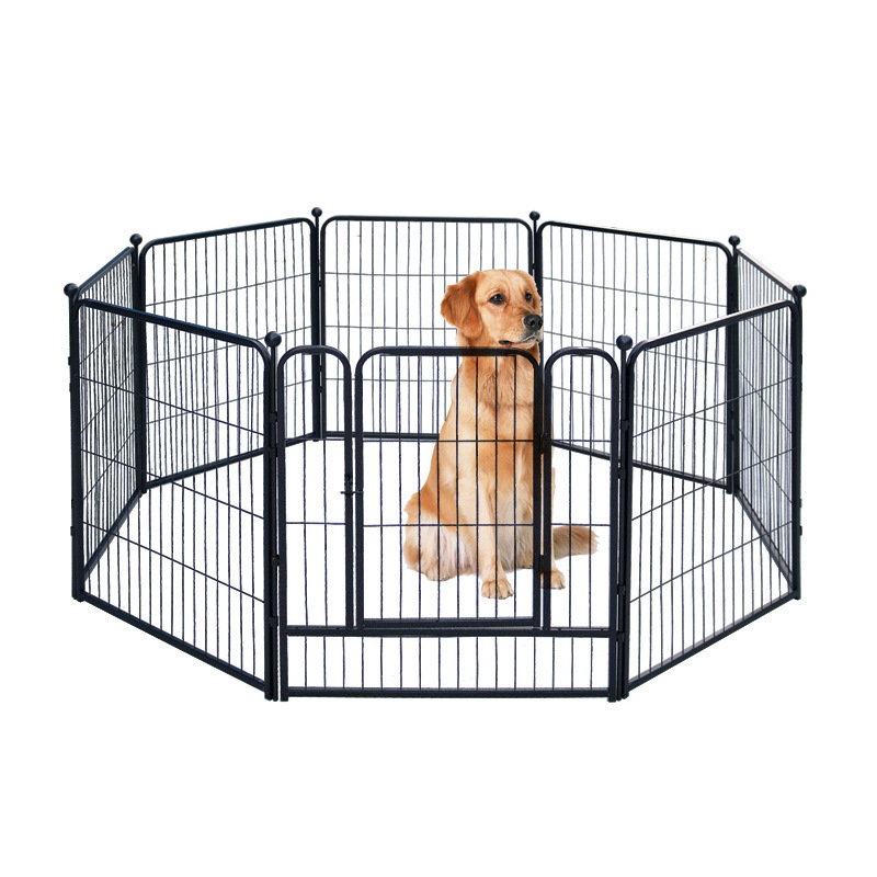 Metal Folding Dog Cage Dog Play Pen Exercise Outdoor Pet Cage Metal Steel Pet Dog Exercise Safety Fence