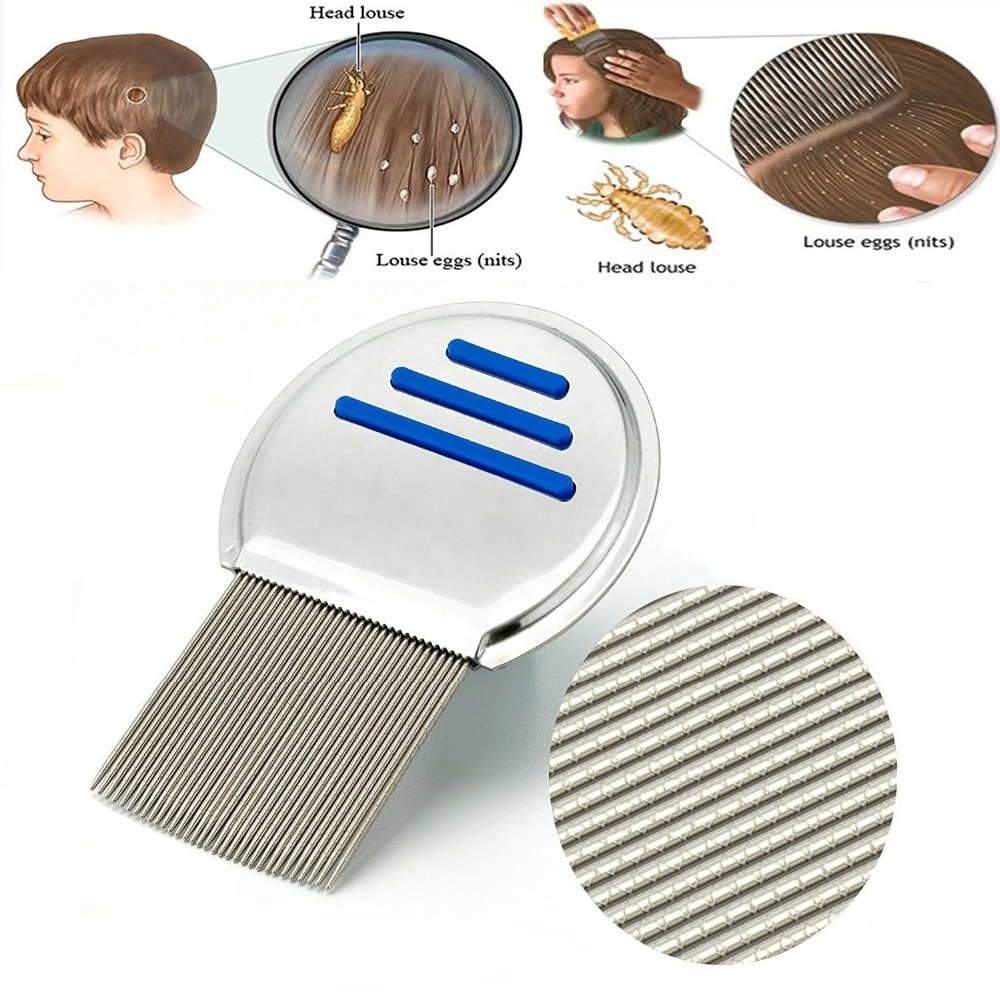 Professional Nit Comb Stainless Steel Metal Head Lice Comb