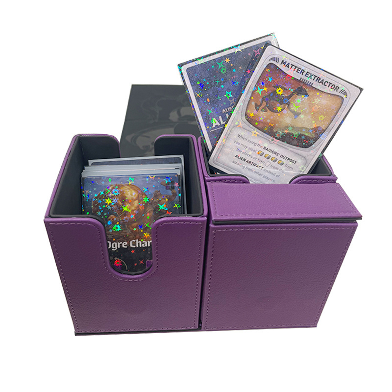 Trading Yugioh Collecting Board Game Accessories Card Deck Box PU Leather Card Deck Box Storage Case board Game Storage Box