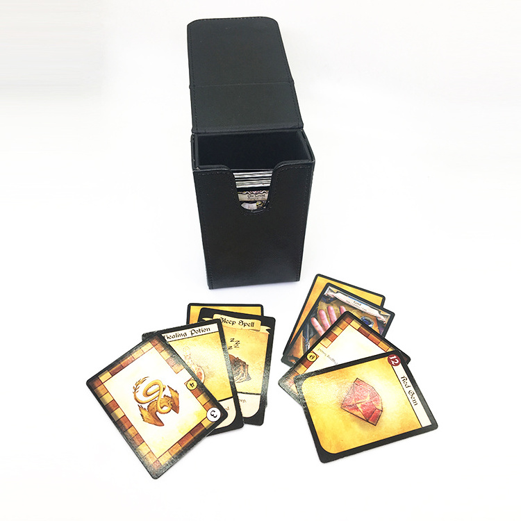 Leather Trading Yugioh Collecting Leather Deck Box Board Game Card Protector Storage Deck Box