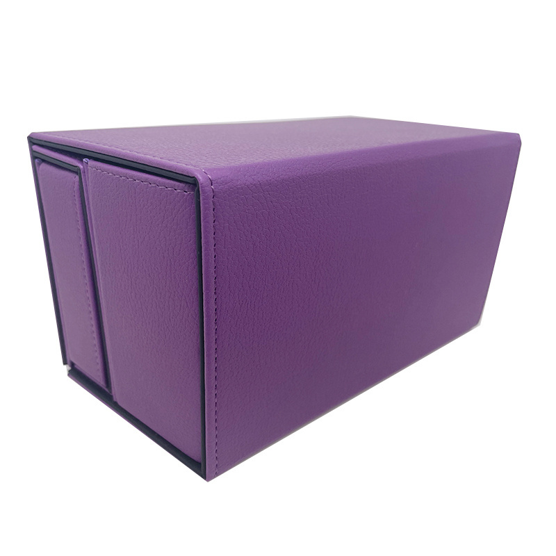 Best Sellers PU Leather Card Deck Box Storage Case Advertising Poker Storage Box Collecting Card Board Game