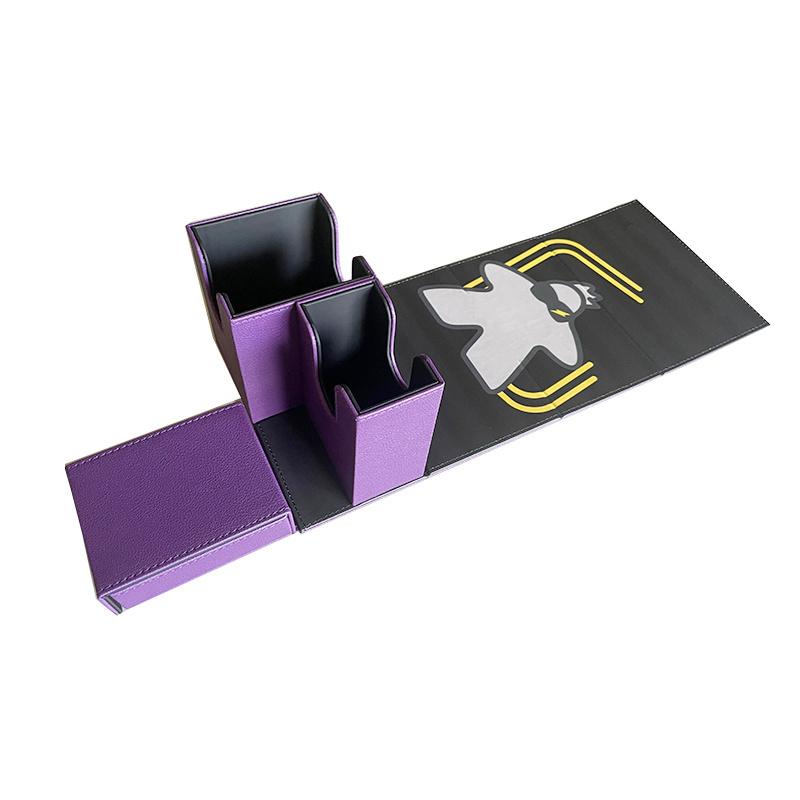 PU Leather Board Game Accessories Card Protector Deck Box Custom Boxes With Logo Box Packaging