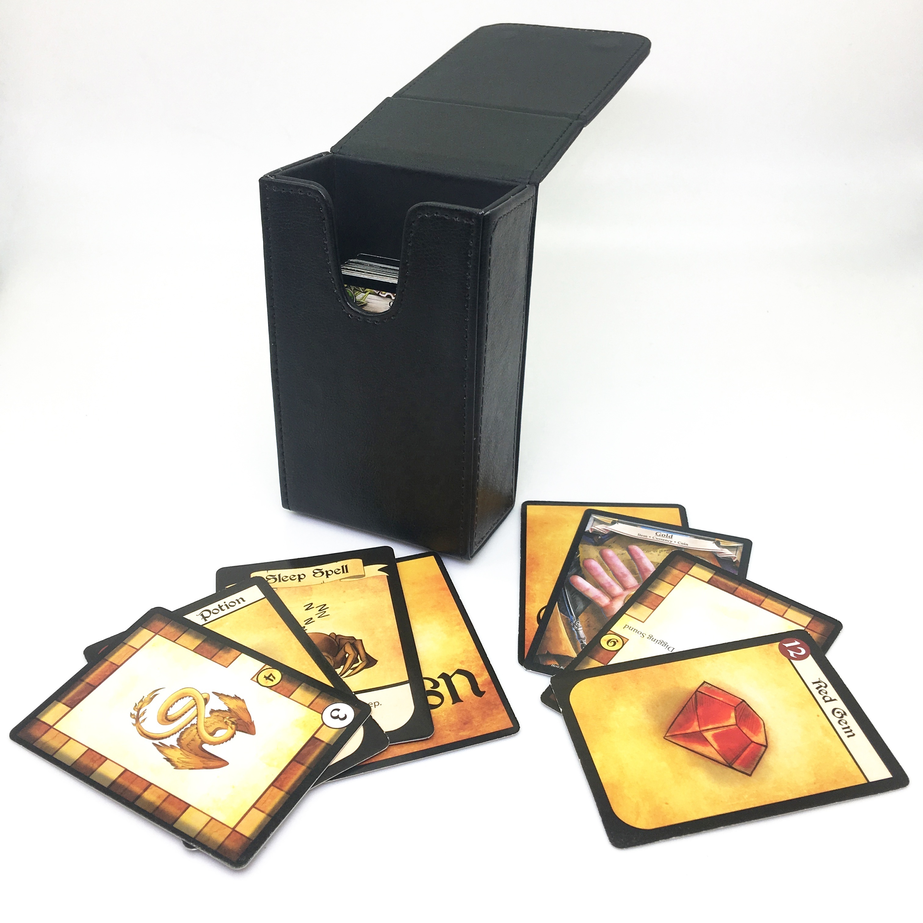 Leather Trading Yugioh Collecting Leather Deck Box Board Game Card Protector Storage Deck Box