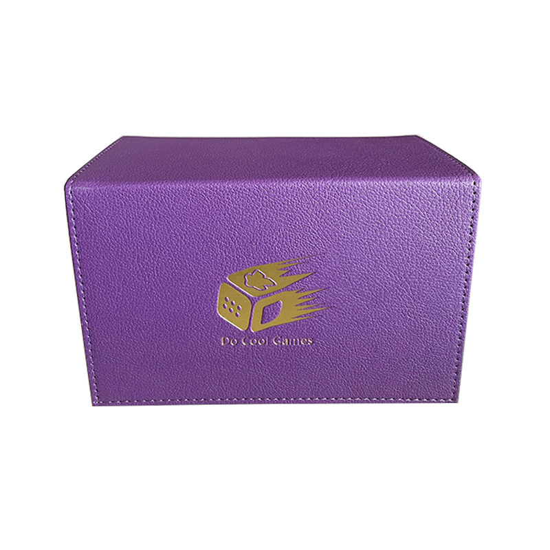 Factory Cards Case Storage Game Hot Sell Flap China Business Card Collection Box Leather deck box tcg leather deck box