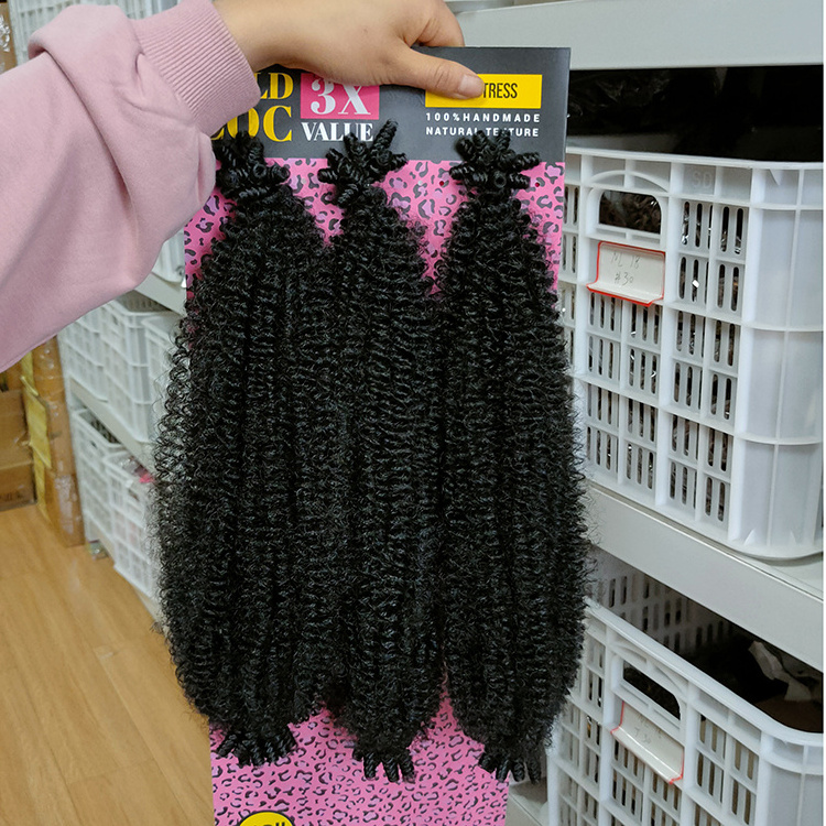 Julianna 16 24 28 Inch Expression Pre-Fluffed Poppin Twist Springy Afro Twist Crochet Braiding Hair Afro Spring Twist