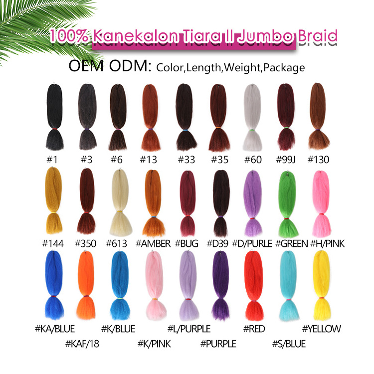 26Inch High Temperature Fiber Kanekalons Jumbo Braiding Hair Extension Wholesale Japanese Kanekalons Fiber Synthetic Easy Braid