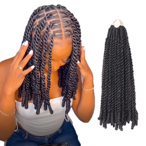 New Arrivals 14 18 30 inch Faux Locs Wholesale Synthetic Crochet Braiding Hair Invisible Locs