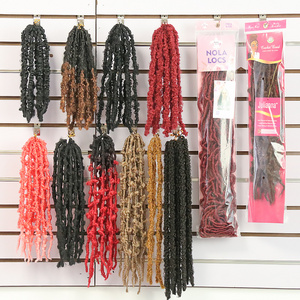 Julianna 12 14 18 24 36 Inch Wholesale Faux Craft Dread Locks Crochet Braiding African Hair Extension Distressed Butterfly Locs