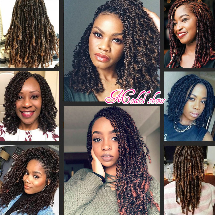 Juliana Nubian 8 12 Inch Kinky 30 Strands Spring Twist Synthetic Hair For Crochet Braids Best Synthetic Braiding Hair Extension