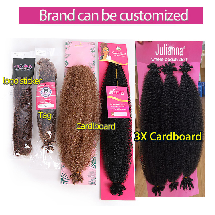 Julianna 16 24 28 Inch Expression Pre-Fluffed Poppin Twist Springy Afro Twist Crochet Braiding Hair Afro Spring Twist