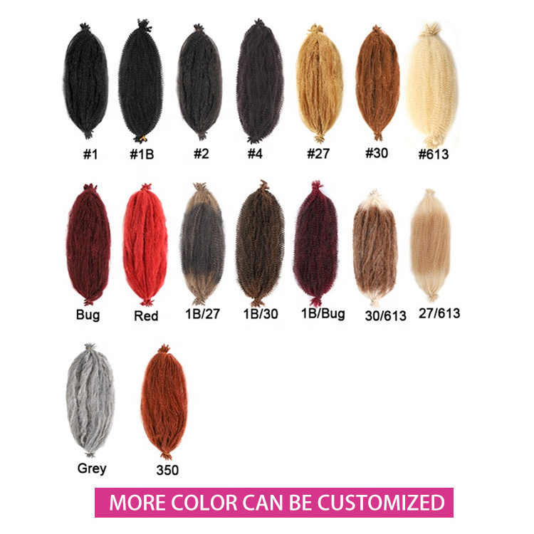 Wholesale Expression Synthetic Afro Spring Twist Hair Attachment For Ombre Kinky Marley European Extensions Crochet Braid Hair