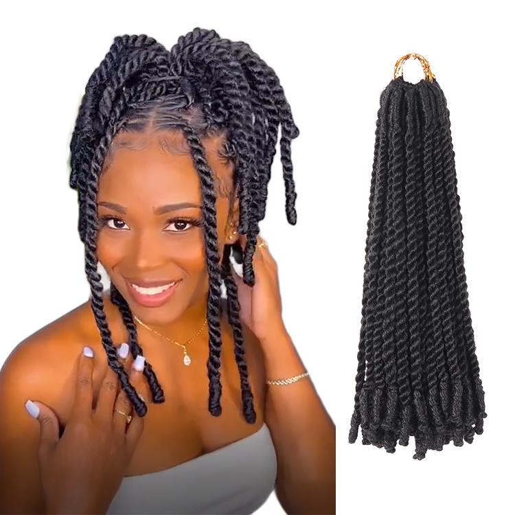 New Arrivals 14 18 30 inch Faux Locs Wholesale Synthetic Crochet Braiding Hair Invisible Locs