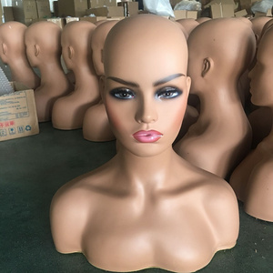 Julianna mannequins female realistic pretty makeup mannequin head with shoulders mannequin head for wig display