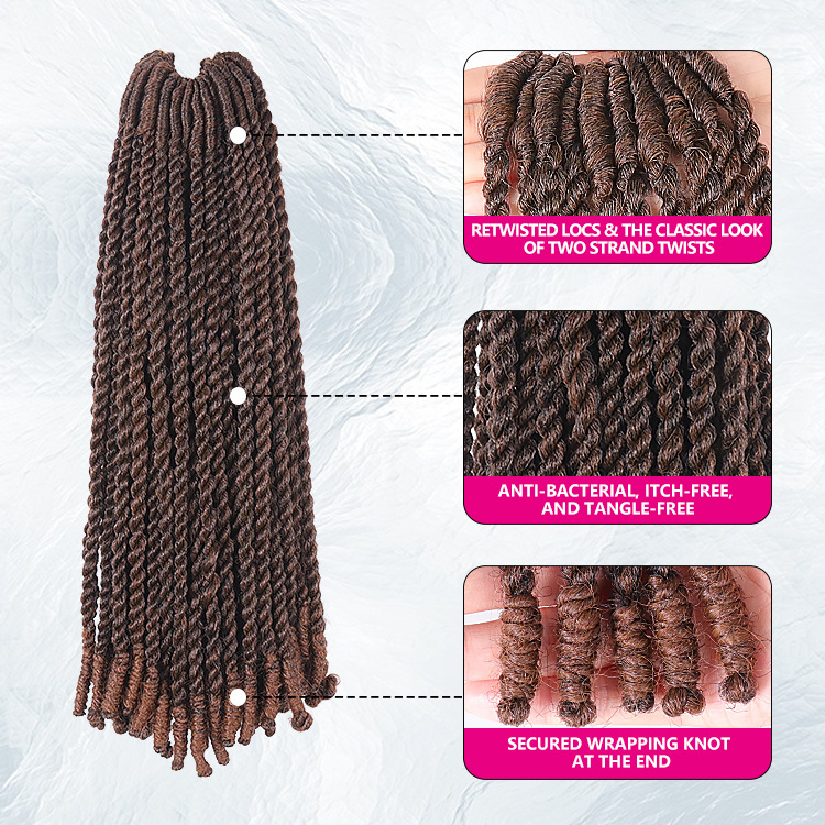 New Arrivals 14 18 30 inch Faux Locs Wholesale Synthetic Crochet Braiding Hair Invisible Locs