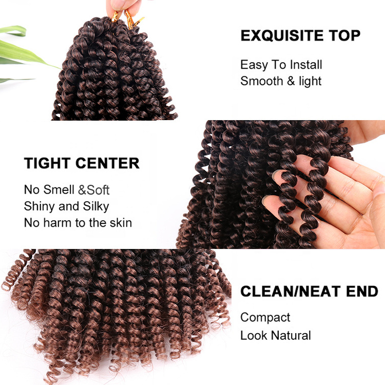 Juliana Nubian 8 12 Inch Kinky 30 Strands Spring Twist Synthetic Hair For Crochet Braids Best Synthetic Braiding Hair Extension