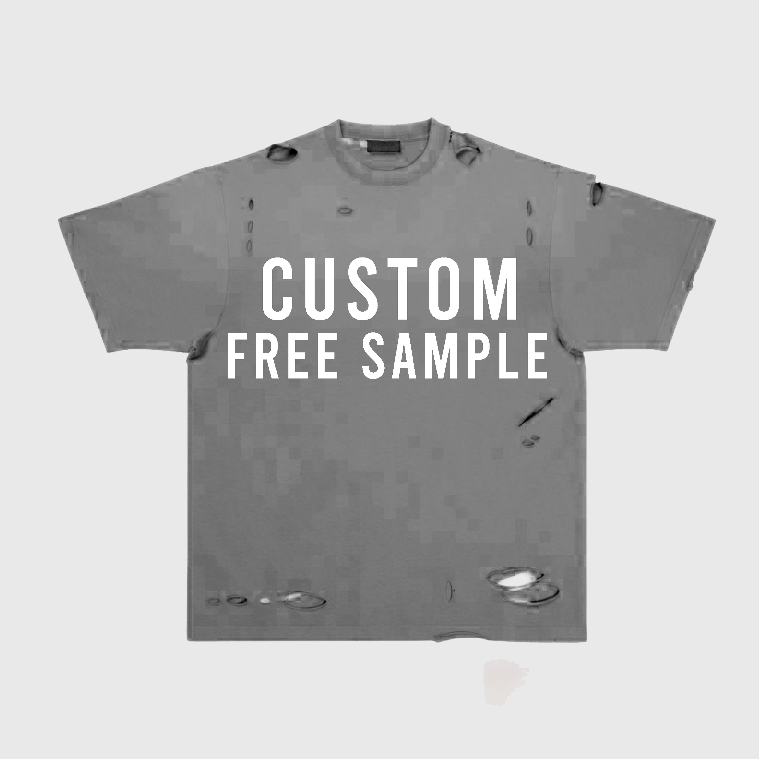 FREE SAMPLE with bulk order Design Custom Logo Luxury Blank Casual Boxy Heavy Weight Cotton Screen Printing Unisex T Shirt Men