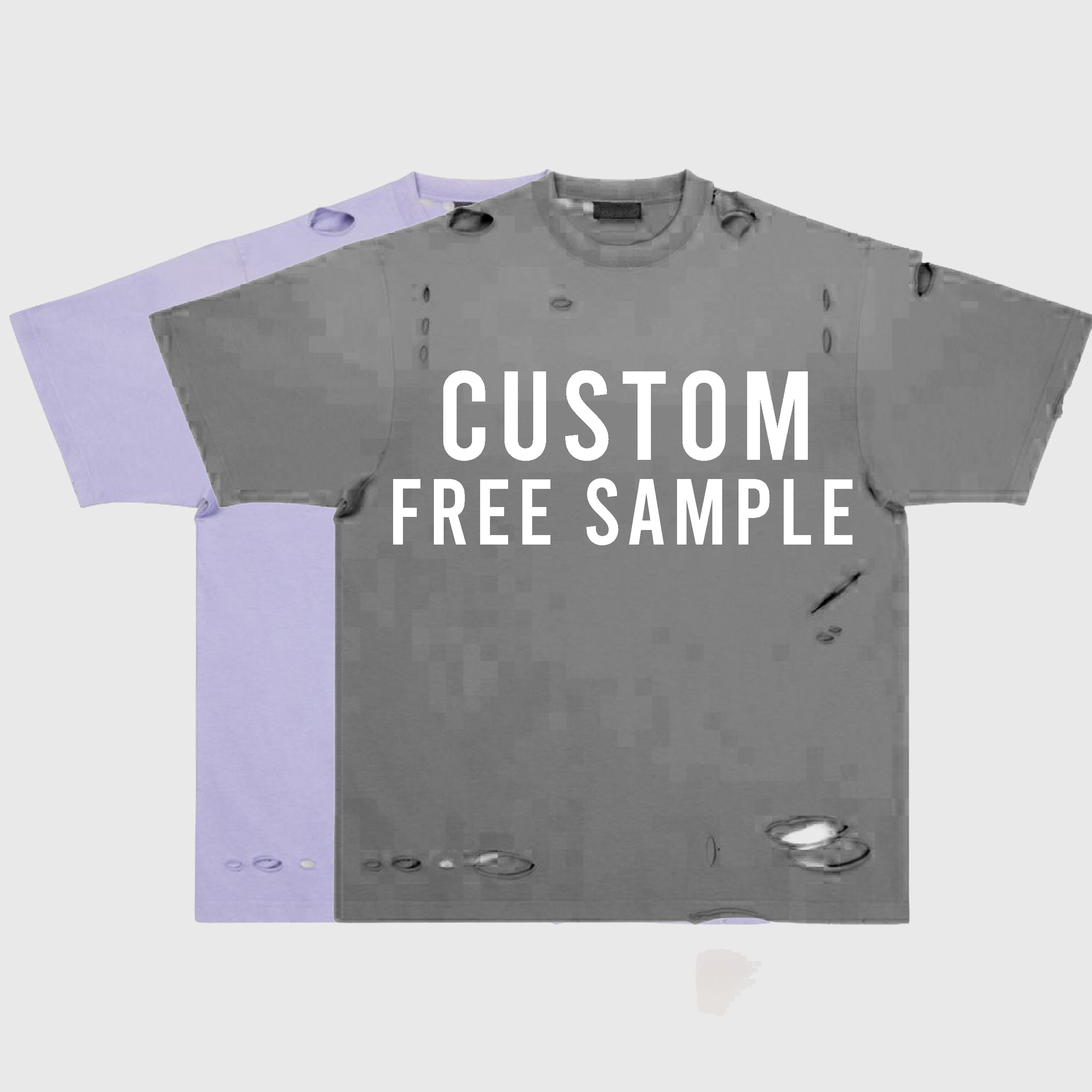 FREE SAMPLE with bulk order Design Custom Logo Luxury Blank Casual Boxy Heavy Weight Cotton Screen Printing Unisex T Shirt Men