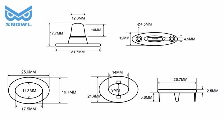 SNOWL Small metal snaps online twist lock fastener boat cover fasteners canvas snap fasteners OWOZ