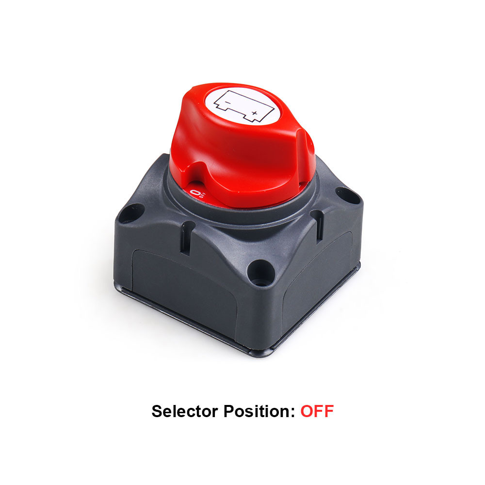 Car Auto 12V-60V 100A-300A RV Marine Boat Battery Selector Isolator Disconnect Rotary Switch Cut