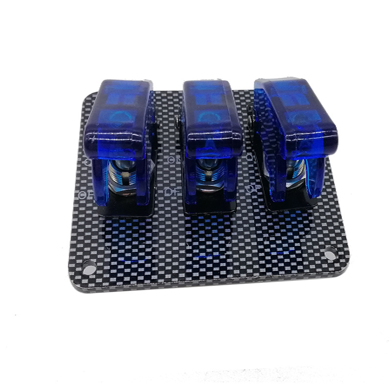 Auto Racing Switch Cover gang Toggle Switch panel with blue indicator led