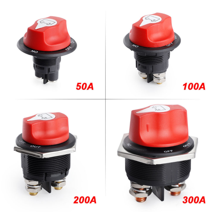 50A-300A Auto Motorcycle Truck Boat Car Battery Switch Rotary Disconnect Switch Cut Off Short Disconnecter  Isolator Switch