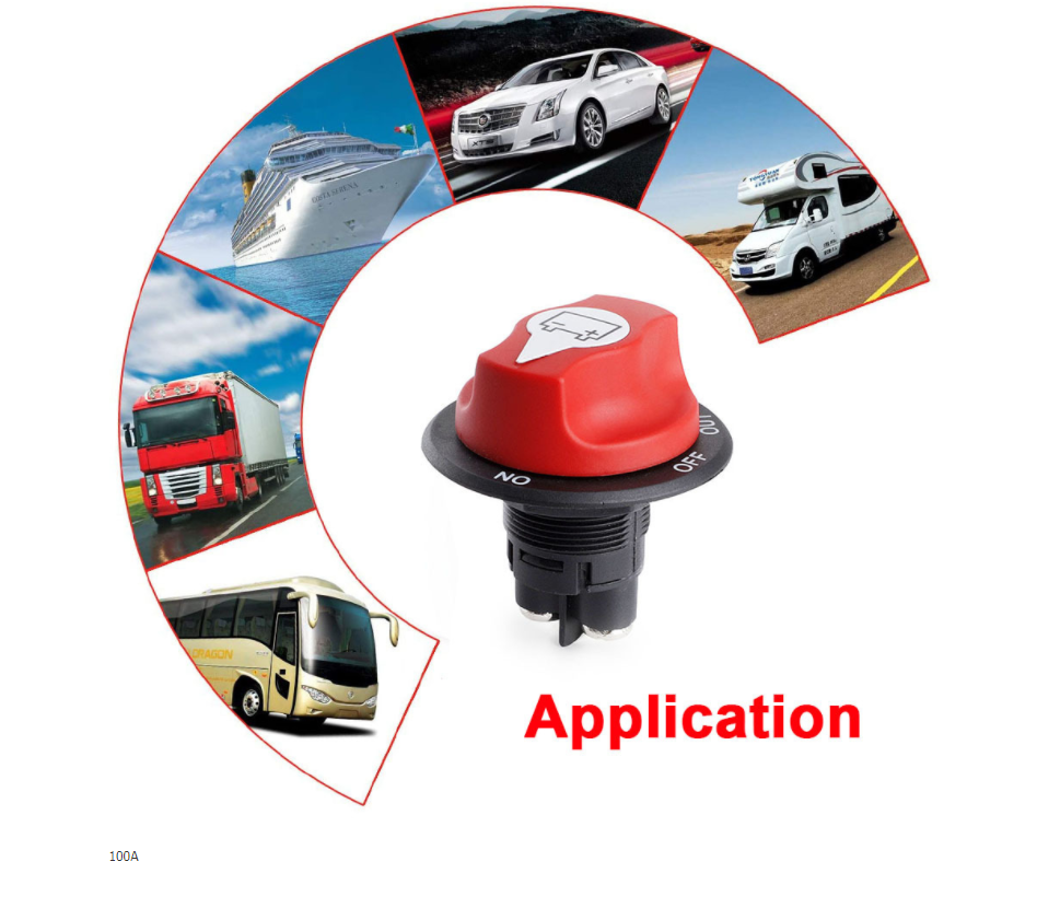 50A-300A Auto Motorcycle Truck Boat Car Battery Switch Rotary Disconnect Switch Cut Off Short Disconnecter  Isolator Switch