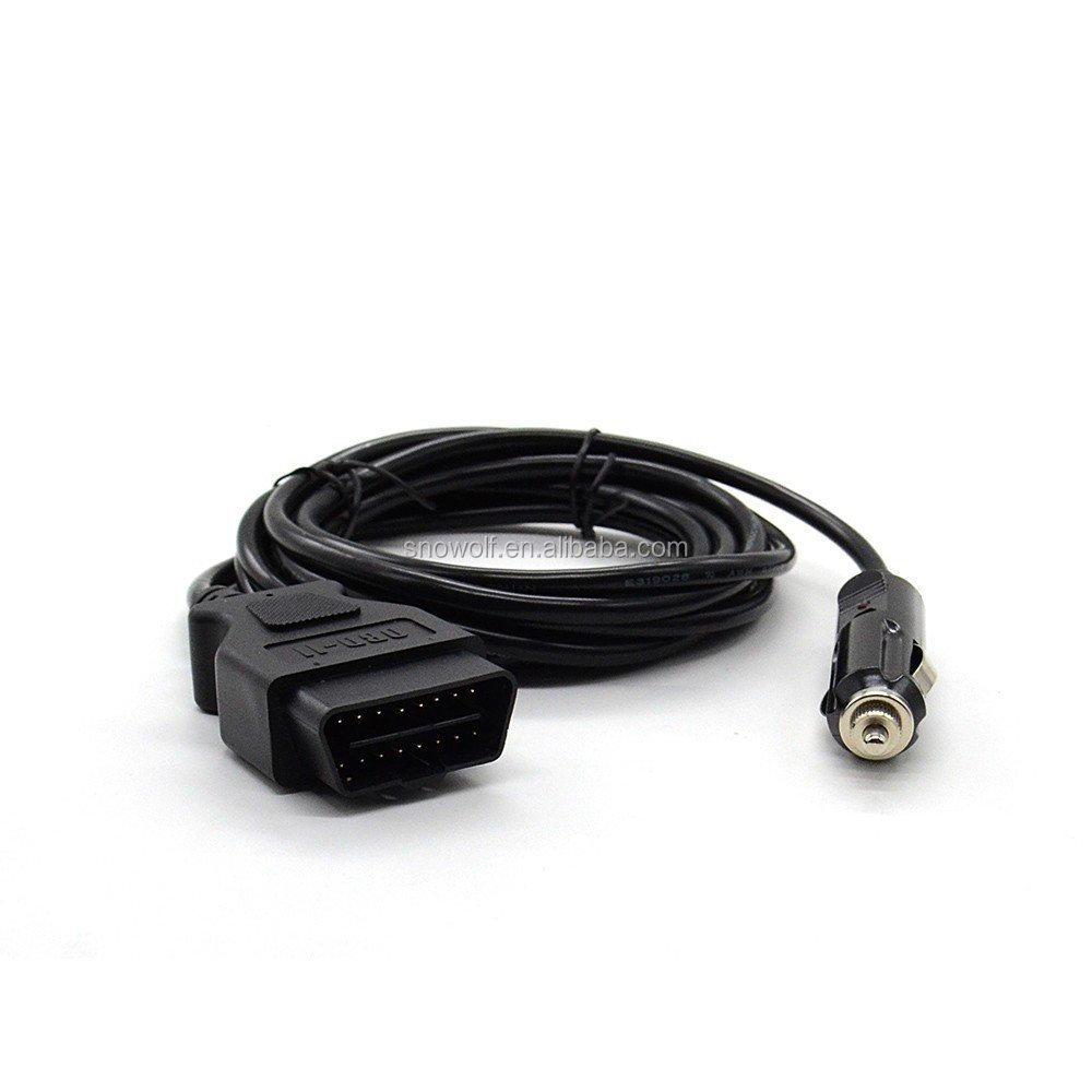 Cigar lighter male to 16PIN OBD2 Female Cable for obd diagnostic