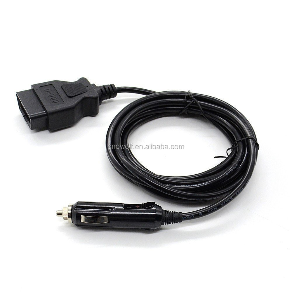 Cigar lighter male to 16PIN OBD2 Female Cable for obd diagnostic