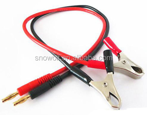 24V stainless steel alligator clip to cigarette light adapter battery cable