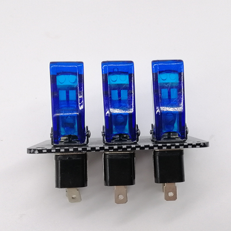 Auto Racing Switch Cover gang Toggle Switch panel with blue indicator led