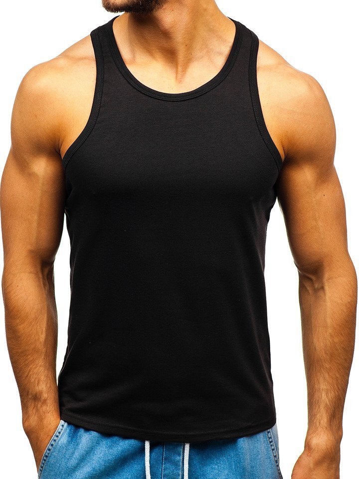 Wholesale Rib Sleeveless 100% Cotton Singlet Mens Blank Solid Vest Men Fitness Tank Top Workout Gym vest