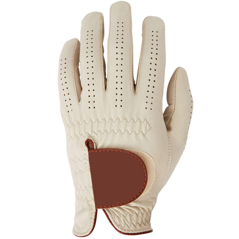 OEM Custom Made Genuine Leather Golf Gloves Wholesale Private Label Full Finger Leather Golf Gloves