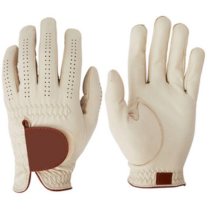 OEM Custom Made Genuine Leather Golf Gloves Wholesale Private Label Full Finger Leather Golf Gloves