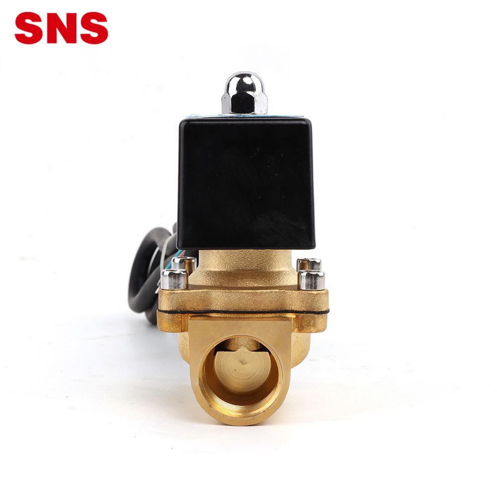 SNS 2WF Series 110V Explosion Proof Normal Closed Pneumatic Big Port Size AC 1.0MPa Air Water Oil Brass Solenoid Valve